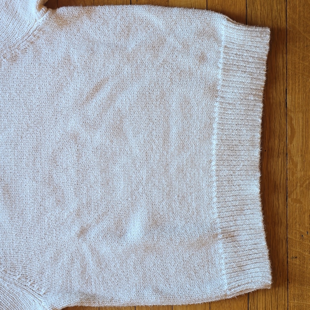 525 America Puff Sleeve Cropped Sweater, Cream, EUC, Women's S - Picture 8 of 12